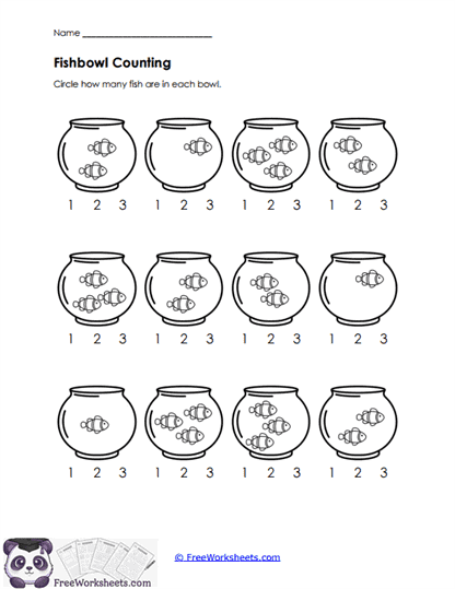 Fishbowl Counting Worksheet