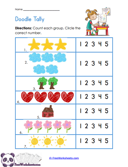 Doodle Counts Worksheet