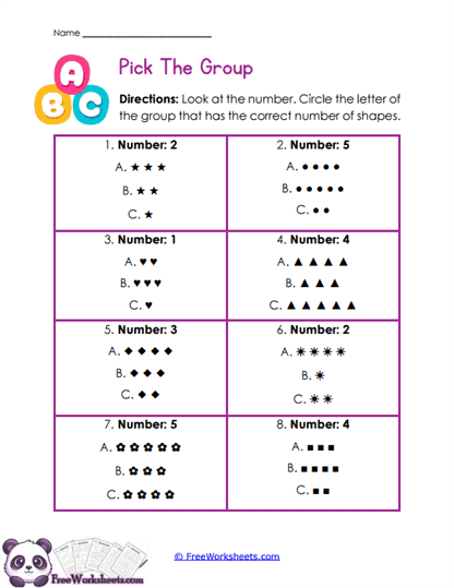 Group Picks Worksheet