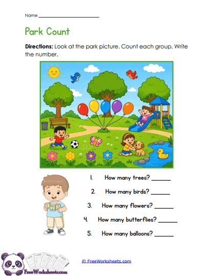 Park Counting Worksheet