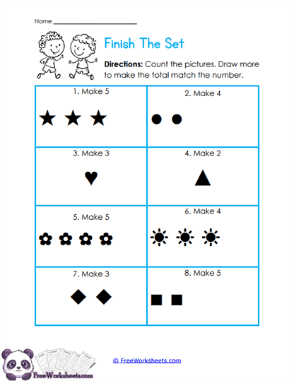 Finish Sets Worksheet