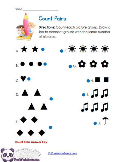 Count Matches Worksheet