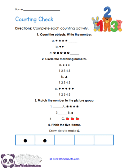 Counting Review Worksheet
