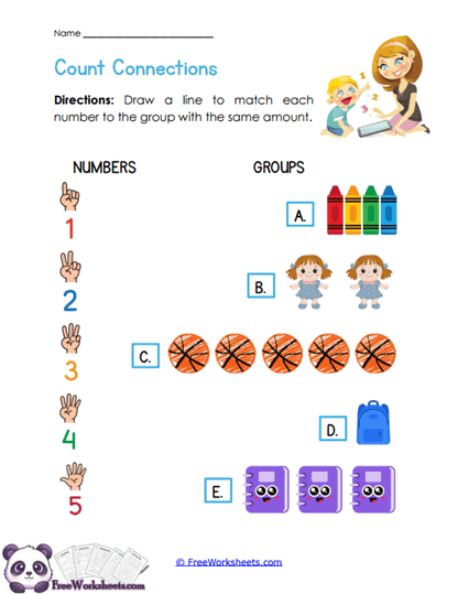 Number Matches Worksheet
