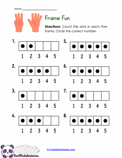 Five Frames Worksheet