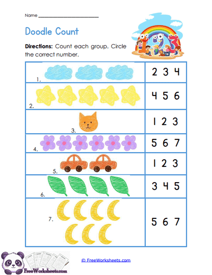 Doodle Counts Worksheet