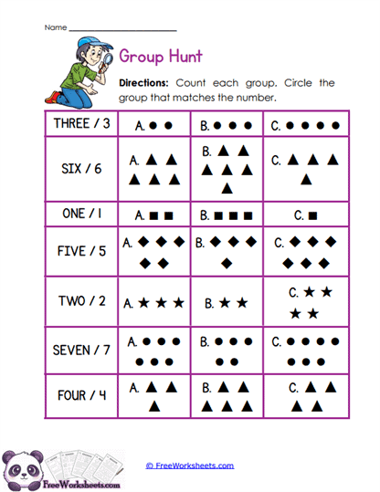 Group Hunt Worksheet