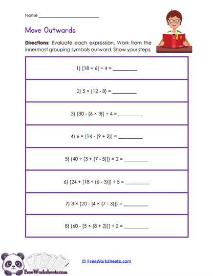 Nested Steps Worksheet
