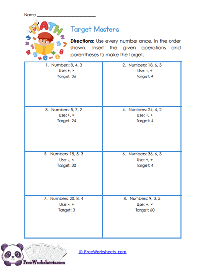 Target Builder Worksheet