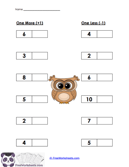 Owl Numbers Worksheet