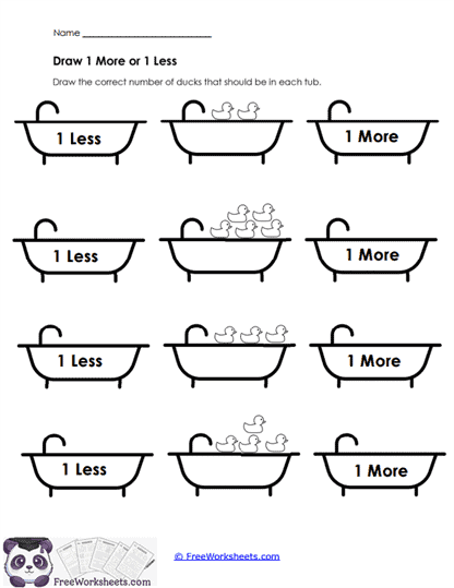 Duck Tubs Worksheet