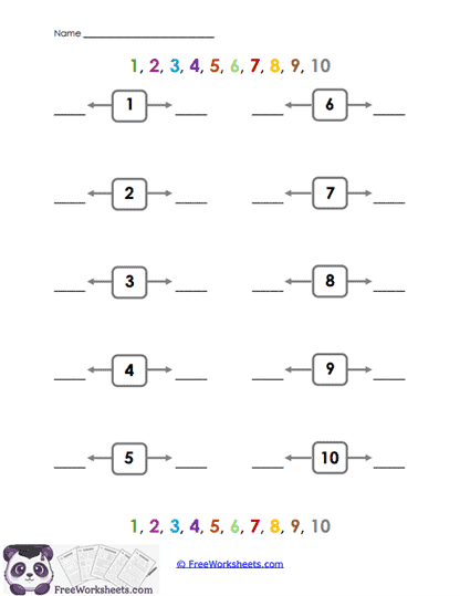 Number Steps Worksheet
