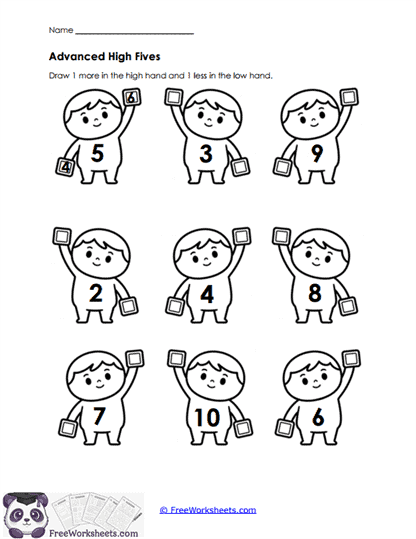 High Fives Worksheet