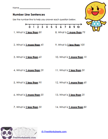 Number Stories Worksheet