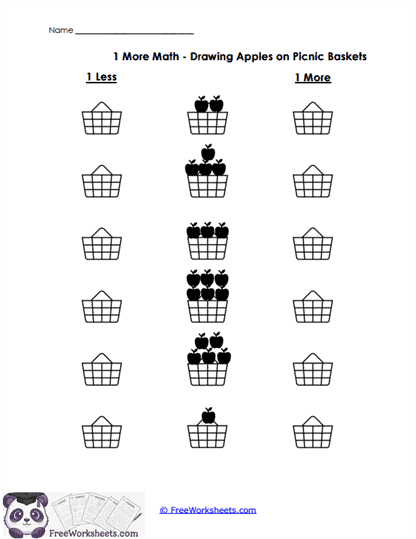 Apples on Picnic Baskets Worksheet