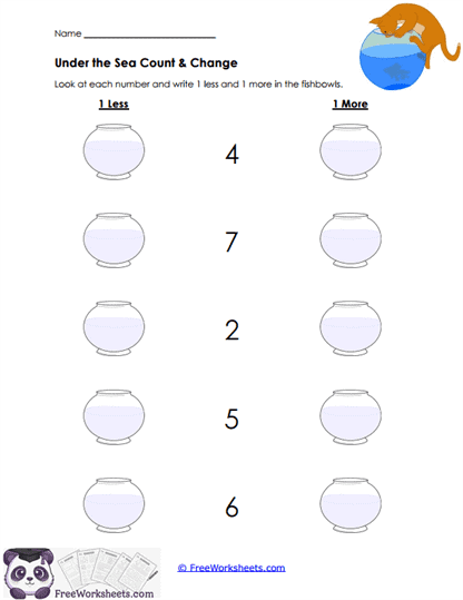 Sea Numbers Worksheet