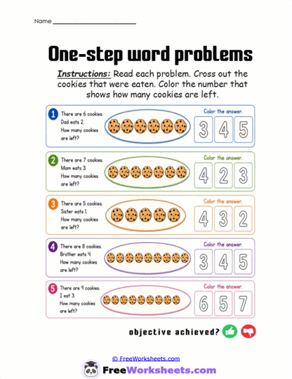Cookie Counts Worksheet