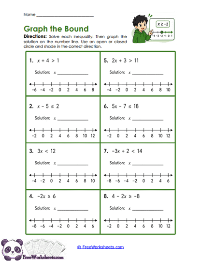 Boundary Graphs Worksheet