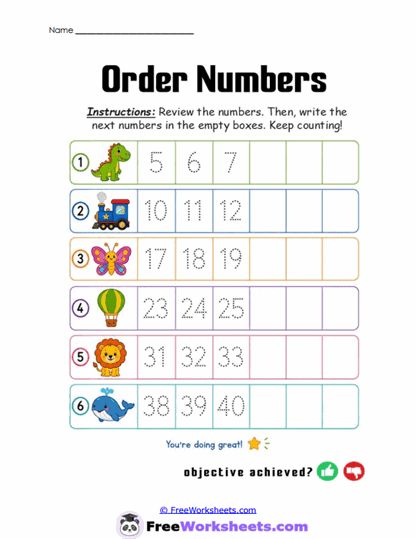 Keep Counting Worksheet