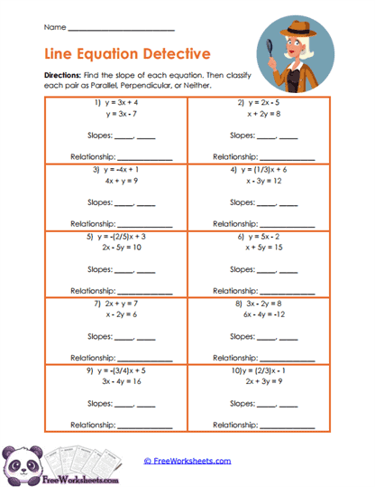 Equation Detective Worksheet