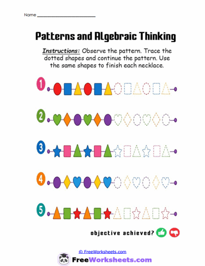 Shape Strings Worksheet