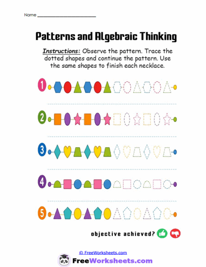 Shape Chains Worksheet