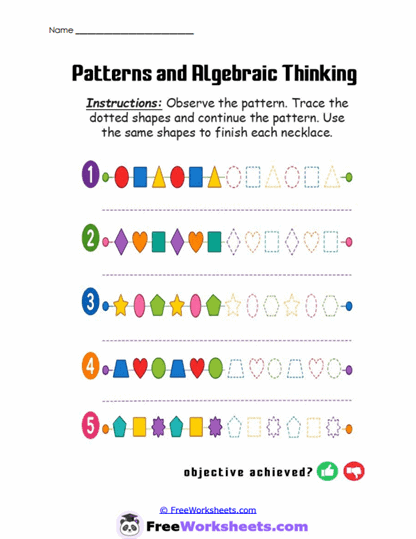 Pattern Tracing Worksheet