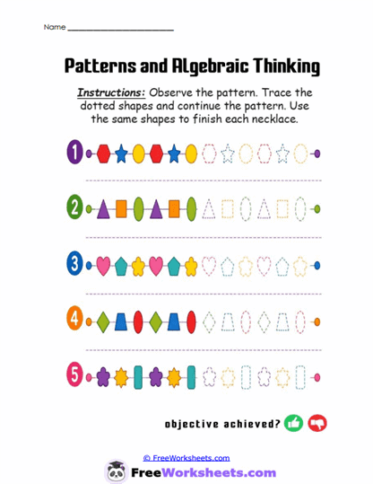 Pattern Repeat Worksheet