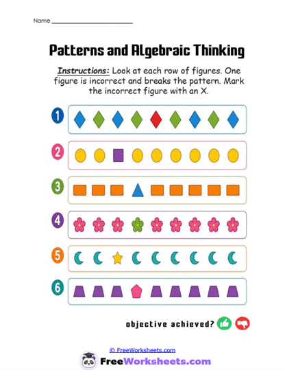 Pattern Finder Worksheet
