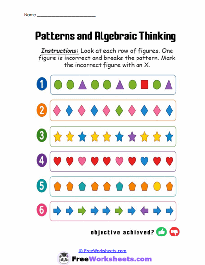 Pattern Puzzle Worksheet