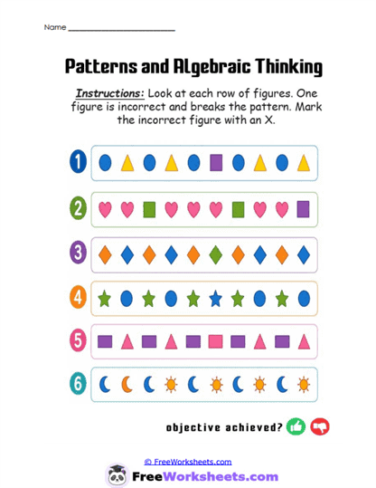 Pattern Patrol Worksheet