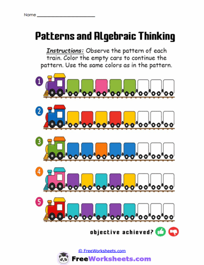 Color Sequences Worksheet