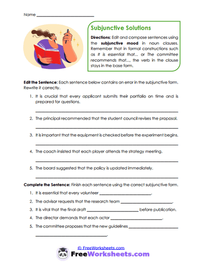 Clause Building Worksheet