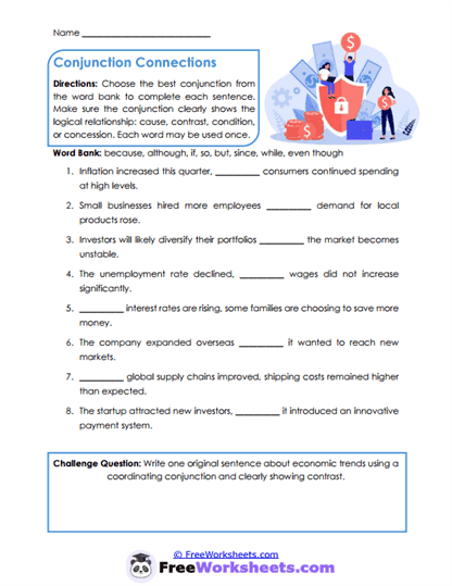 Connector Choices Worksheet