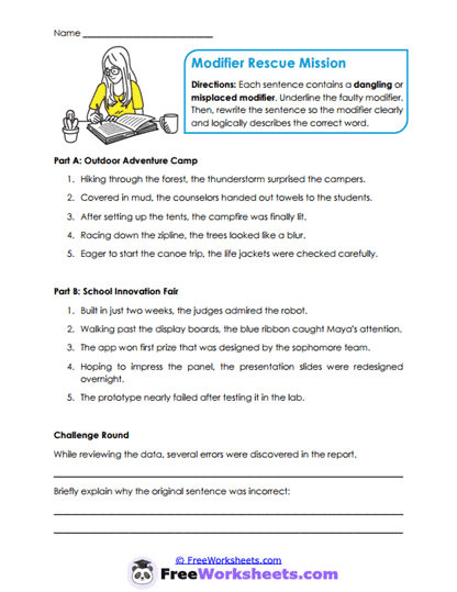 Modifier Rescue Worksheet