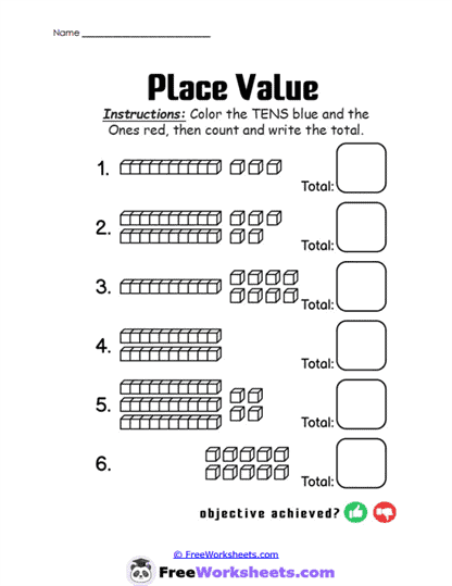 Count Totals Worksheet