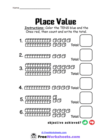 Value Count Worksheet