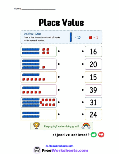 Value Matching Worksheet