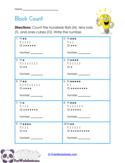 Base-Ten Decoder Worksheet