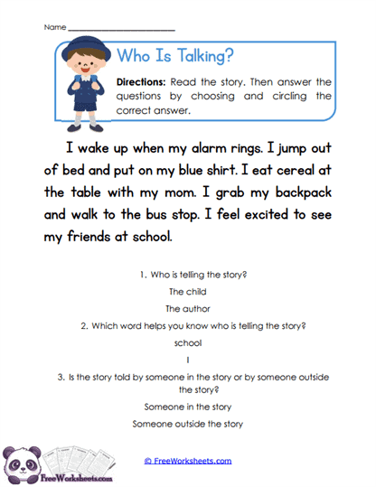 Speaker Clues Worksheet