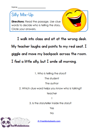 Silly Speaker Worksheet