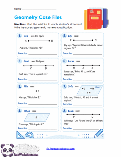 Case Corrections Worksheet