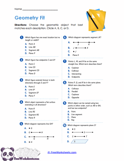 Geometry Fit Worksheet