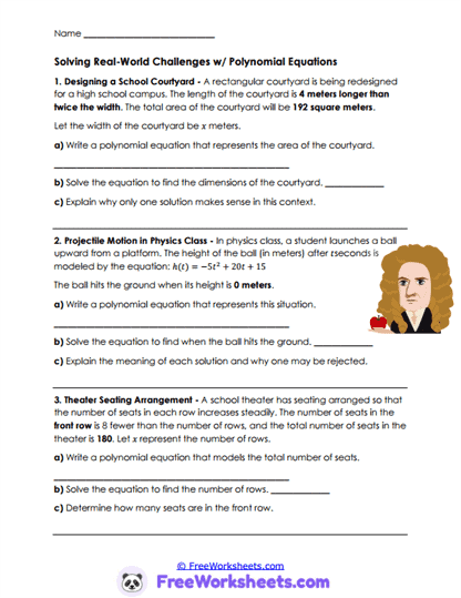 Function Forms Worksheet