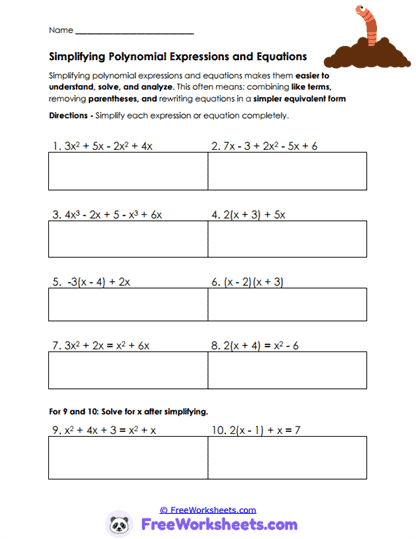 Expression Builder Worksheet