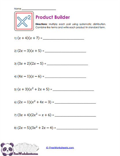 Product Expansion Worksheet