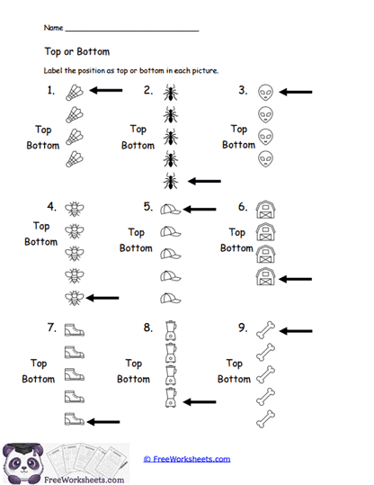 Top or Bottom Worksheet