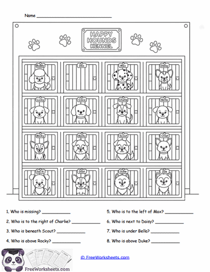 Happy Hounds Kennel Worksheet