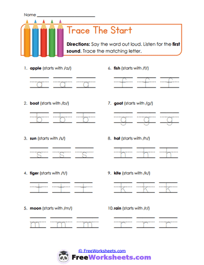 Preschool Spelling Foundations Worksheet Collection