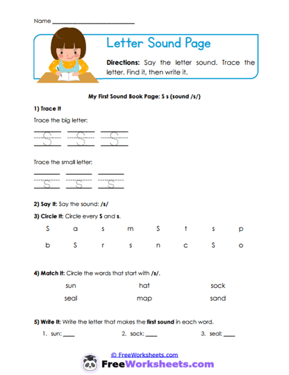 Letter Sounds Worksheet